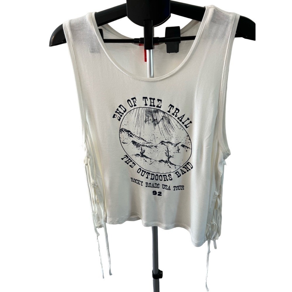 Chelsea &‎ Violet cropped tank xl side tie End of the Trail cowgirl